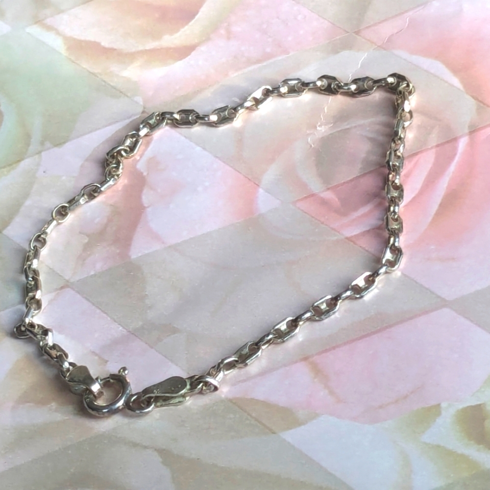 Mini Italian Sterling Silver Chain Link Bracelet